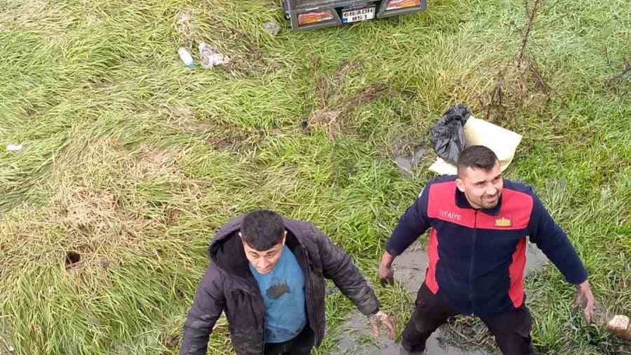 Dere yatağına düşen sürücü Sorgun’da kurtarıldı