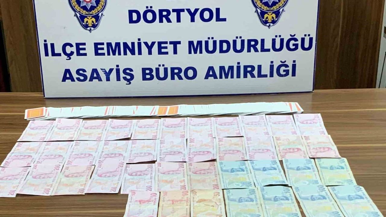 Dörtyol'da kumar operasyonu: 6 kişiye 69 bin 624 TL idari ceza