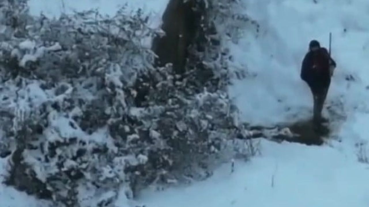 Düzce'de termal dronla kaçak avcı sığınağı tespit edildi