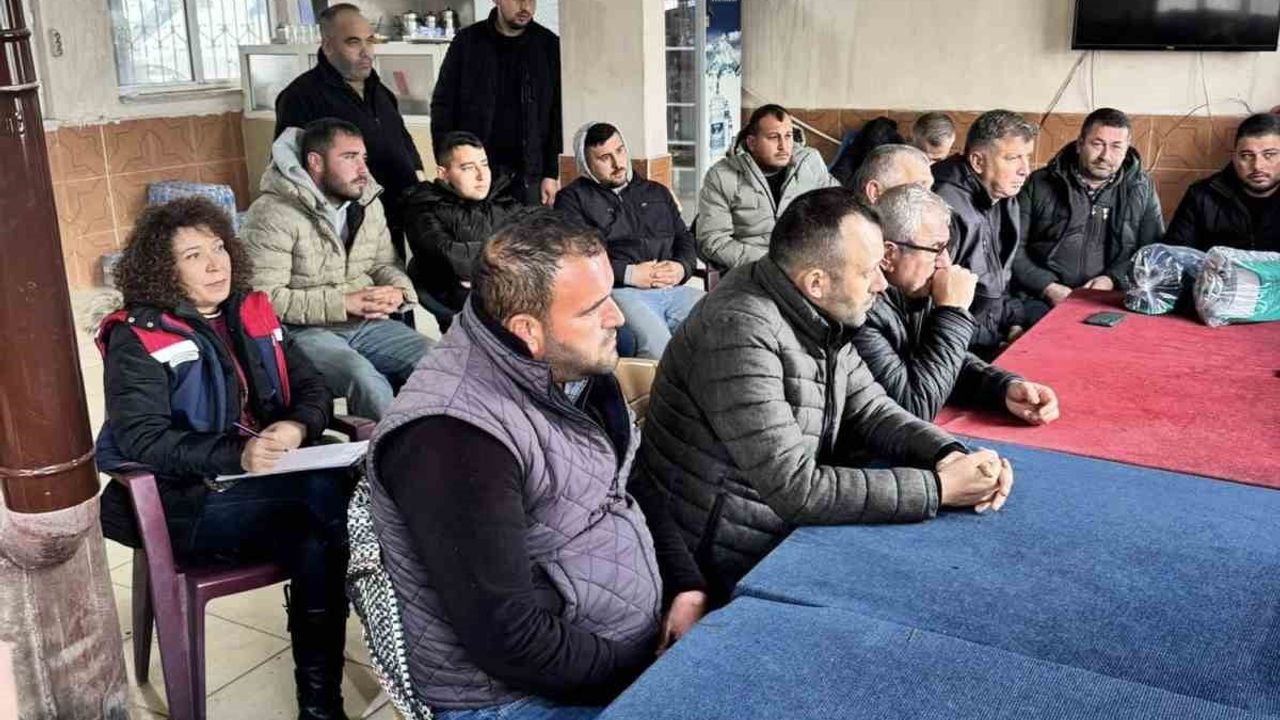 Enginar tarlaları incelendi, üreticilere TARSİM anlatıldı