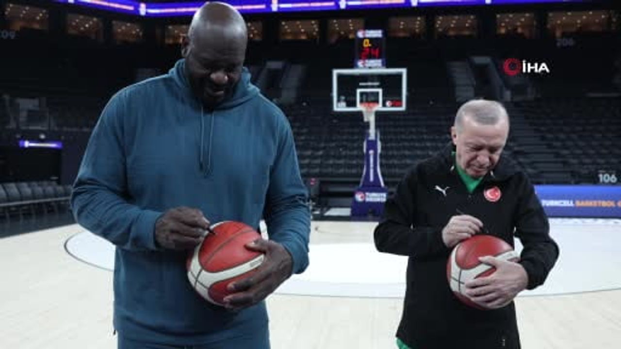 Erdoğan ile Shaquille O'Neal Ankara'da bir araya geldi