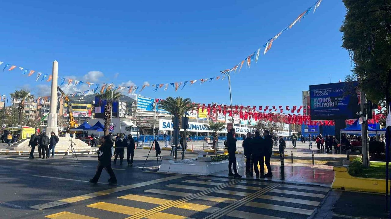 Erdoğan’ın Aydın programı öncesi hazırlıklar tamamlandı