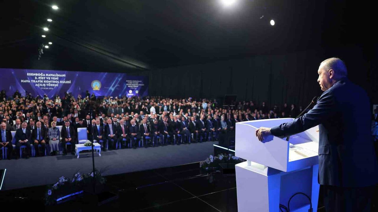 Esenboğa 3. Pist ve Yeni Kule Hizmete Açıldı — Erdoğan yatırımları anlattı