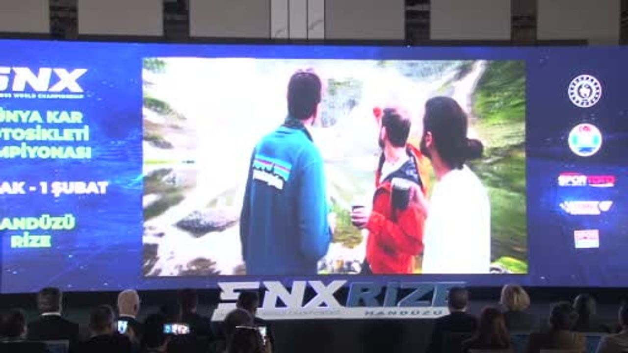 FIM Dünya Kar Motosikleti Şampiyonası Rize'de tanıtıldı
