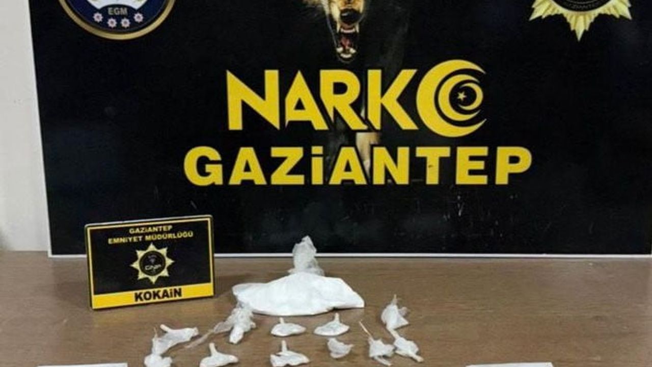 Gaziantep'te gerçekleştirilen operasyonda 198 gram kokain ele geçirildi