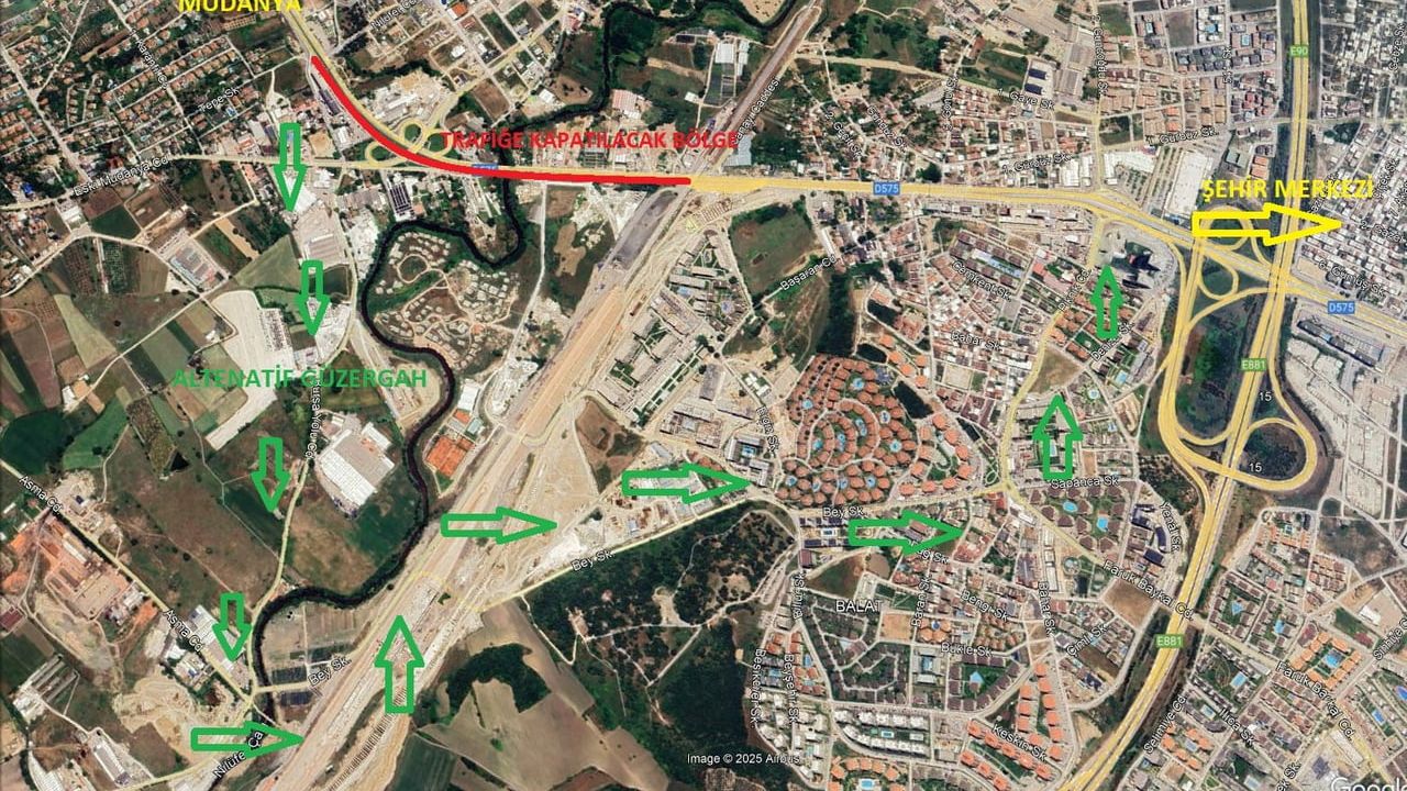 Geçit Köprüsü'nde gece trafiğe kapatma ve kiriş montajı