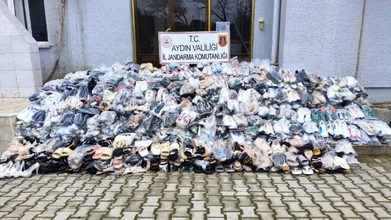 Germencik'te kaçak ayakkabı operasyonu