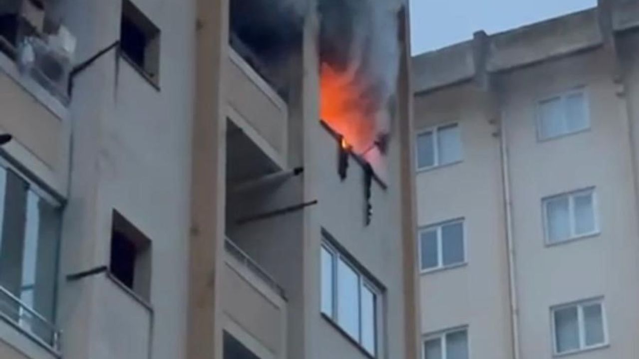 Giresun'da Batlama TOKİ konutlarında yangın