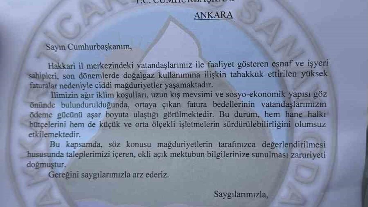 Hakkari'de doğal gaz faturalarındaki sert artış tepkileri