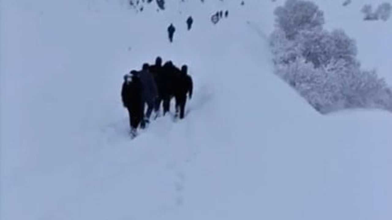 Hakkari-Van kara yolunda çığ: Çanaklı köyü yaklaşık 100 kişiyi misafir etti