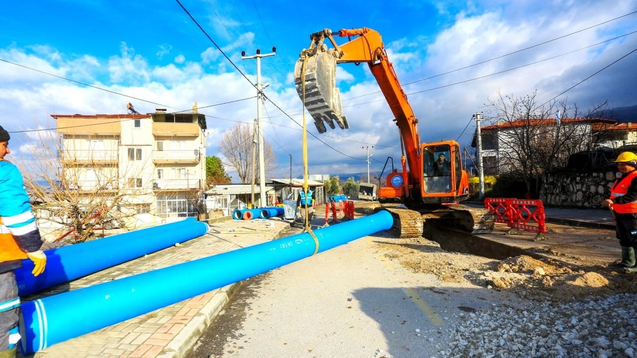Honaz'da 32 milyon TL'lik içme suyu iletim hattı yenileme çalışması
