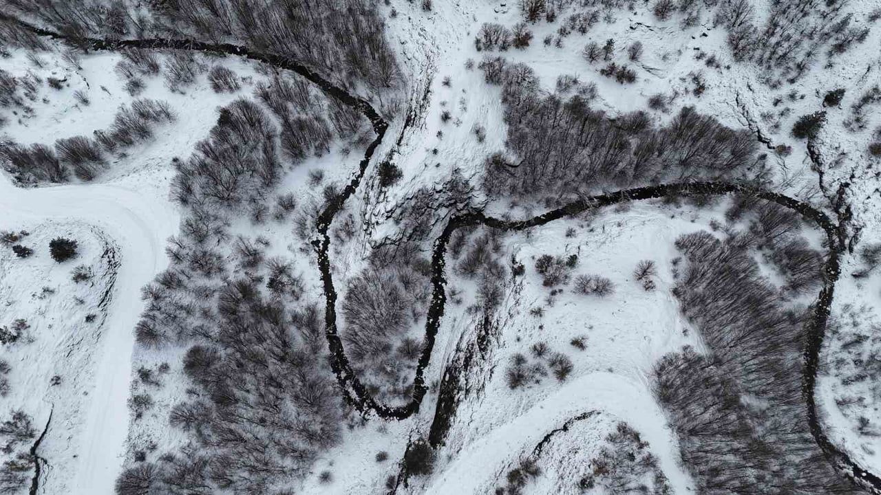 İhsangazi'de Karla Örülen Ormanlarda Kartpostal Görüntüler