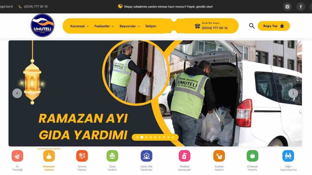 İnegöl’de online yardım platformu umuteli.org.tr kullanıma sunuldu