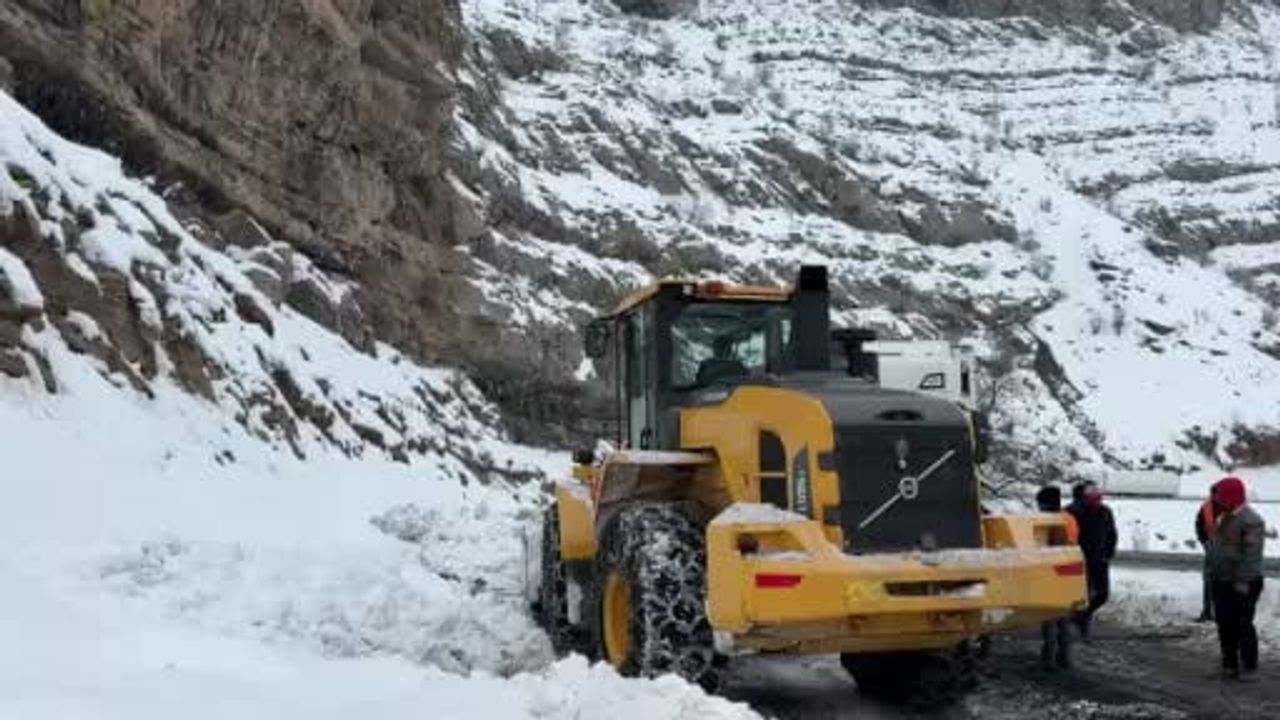 İpek Yolu'nda tırlar mahsur kaldı — Hakkari-Şırnak karayolunda yüzlerce araç