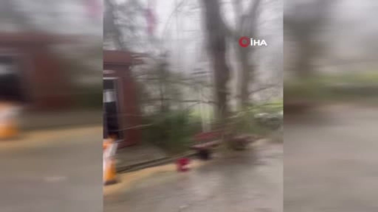 İstanbul'da şiddetli lodos ve sağanak: Çatılar uçtu, araçlar zarar gördü