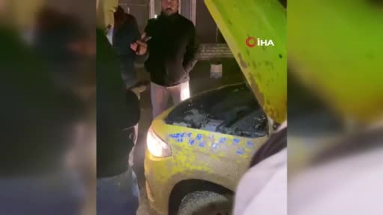 İstanbul Havalimanı'ndan binen yolcuların taksi şoförünü darp edip kaçması