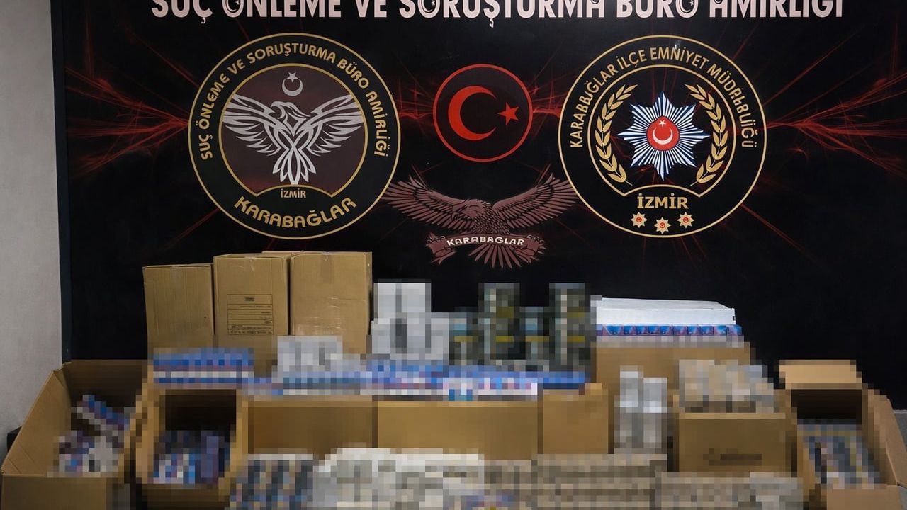 İzmir Karabağlar'da kaçak sigara operasyonu: 500 bin makaron ele geçirildi
