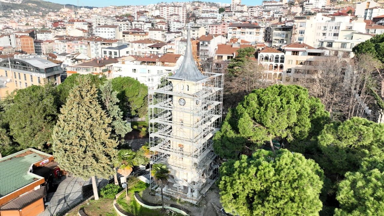 İzmit Saat Kulesi restorasyonunda sona gelindi