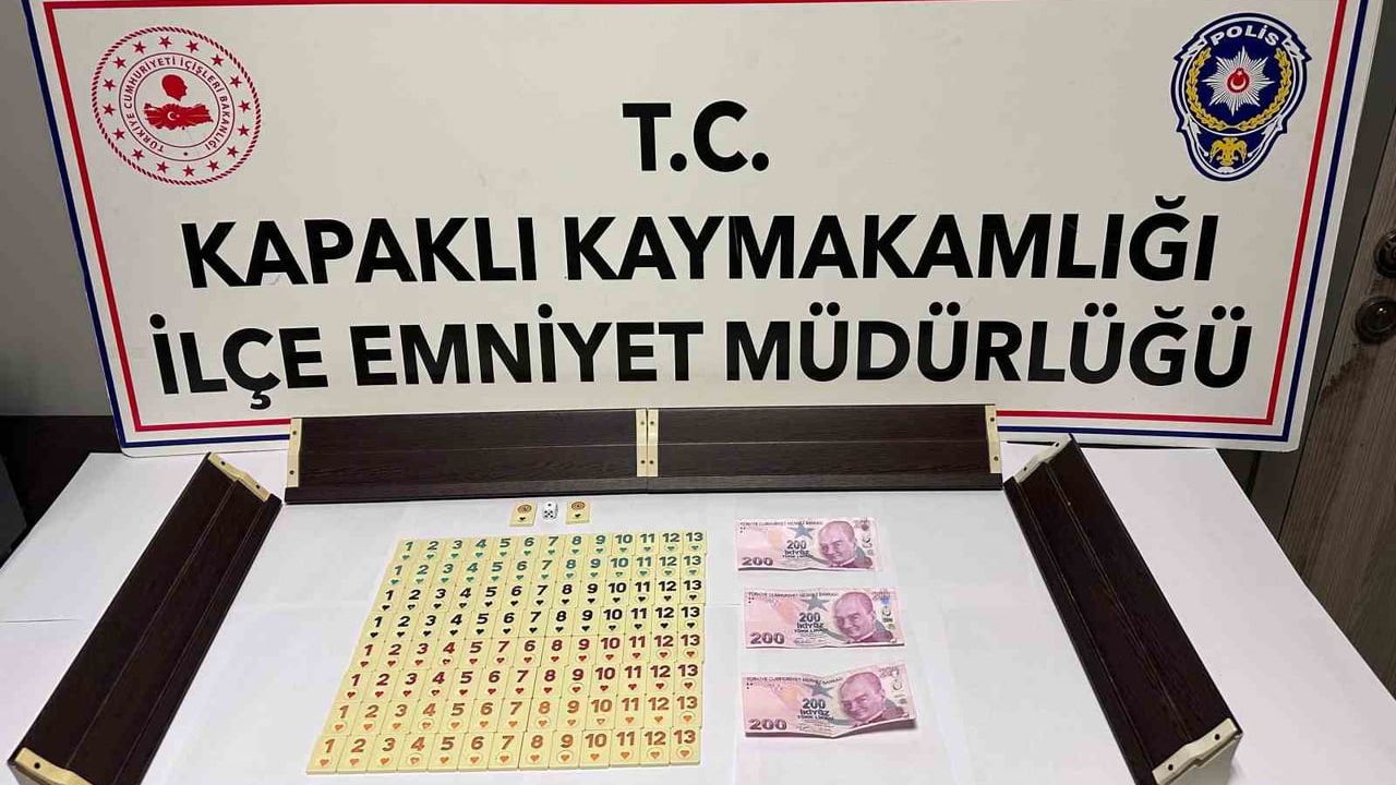 Kapaklı'da çayevine kumar baskını: 4 kişiye 46 bin 416 lira ceza