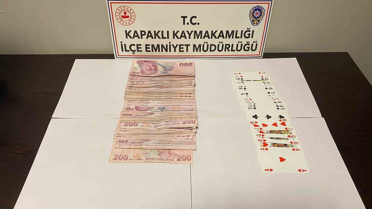 Kapaklı'da kumar operasyonu: 7 kişiye 81 bin 228 lira ceza