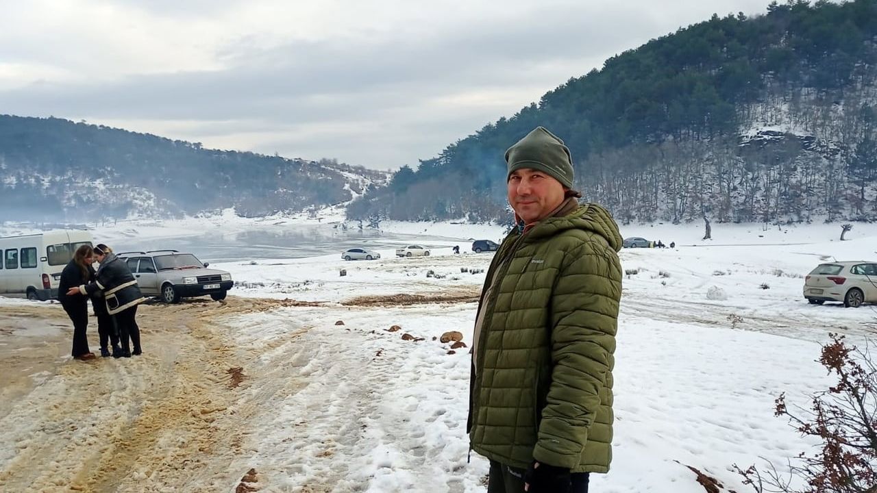 Kar Sonrası Adliye Göleti'ne Akın: Piknikçiler Doğanın Tadını Çıkardı