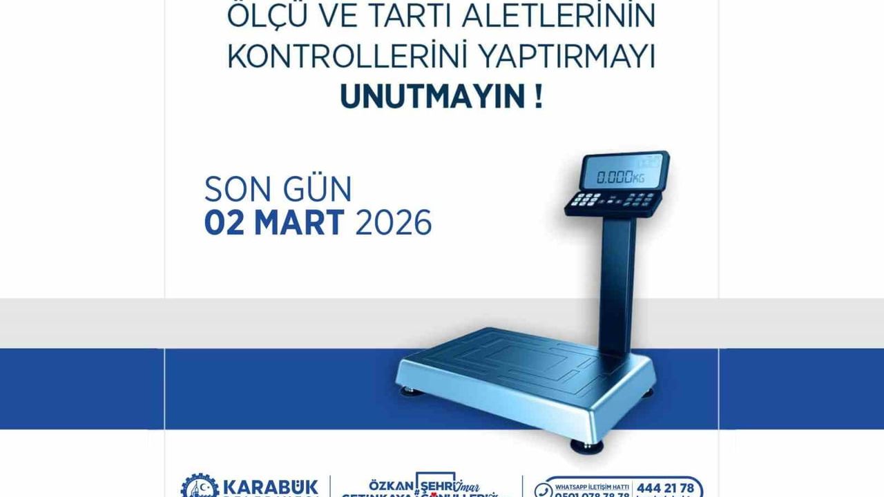 Karabük Belediyesi'nden ölçü ve tartı aletleri için muayene ve damgalama uyarısı