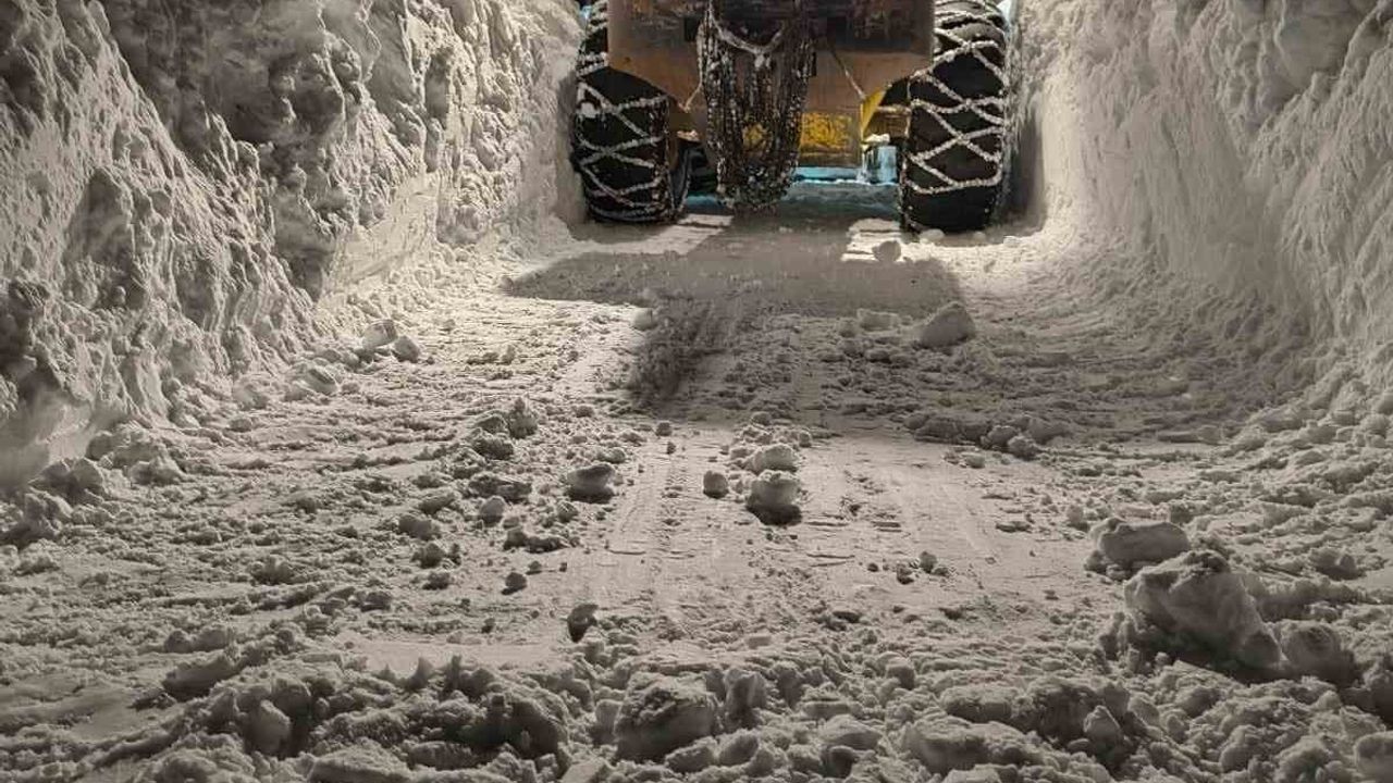 Karakoçan'da kar kalınlığı neredeyse bir metreye ulaştı