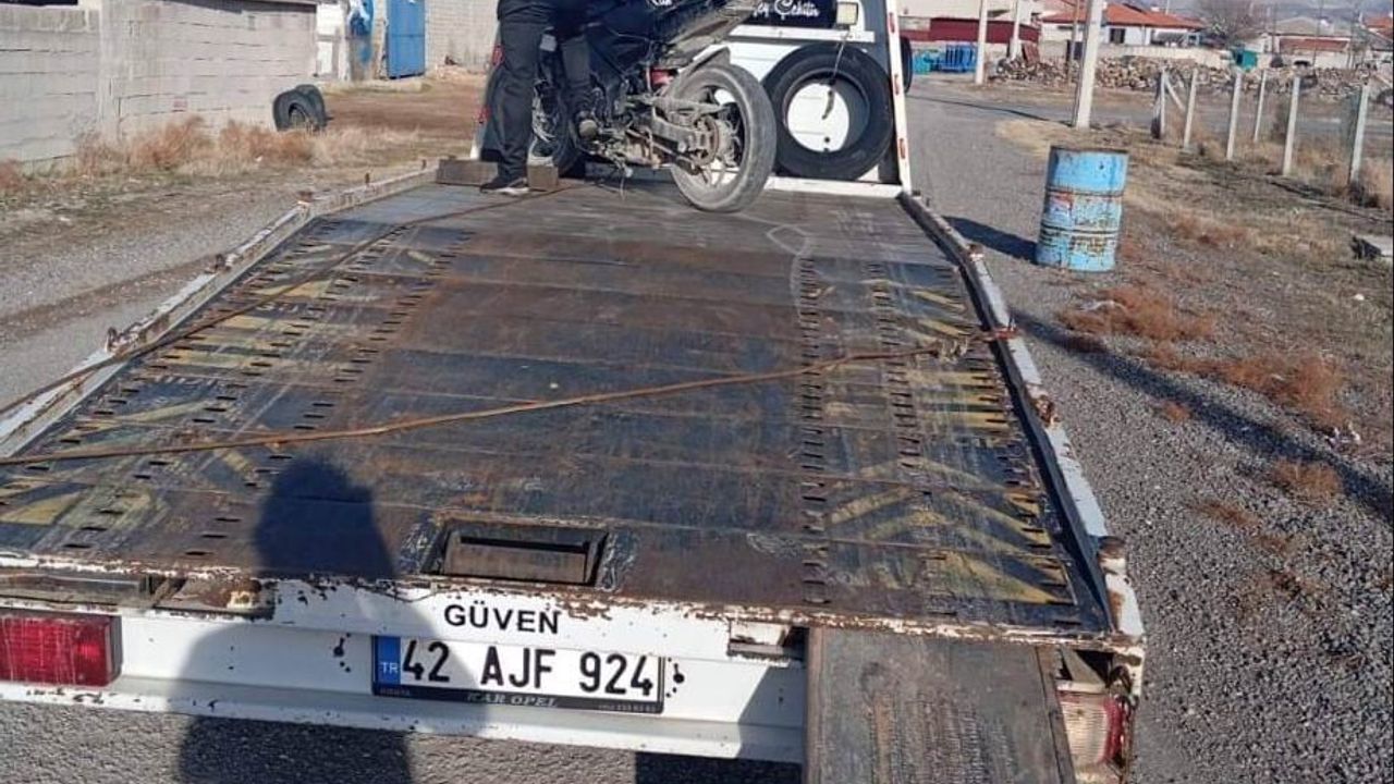 Karapınar'da motosikletlere yönelik trafik denetimleri