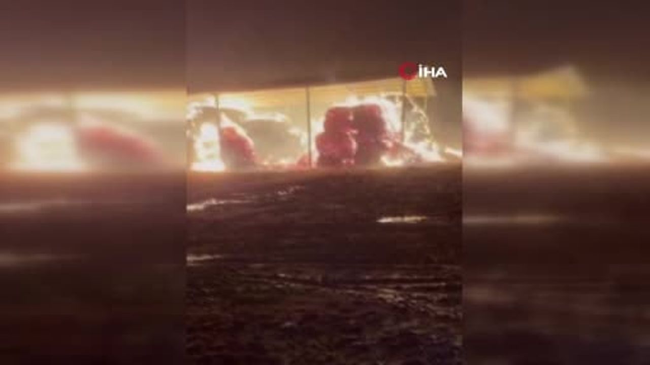 Konya Ereğli'de fırtına iki ayrı yangına neden oldu