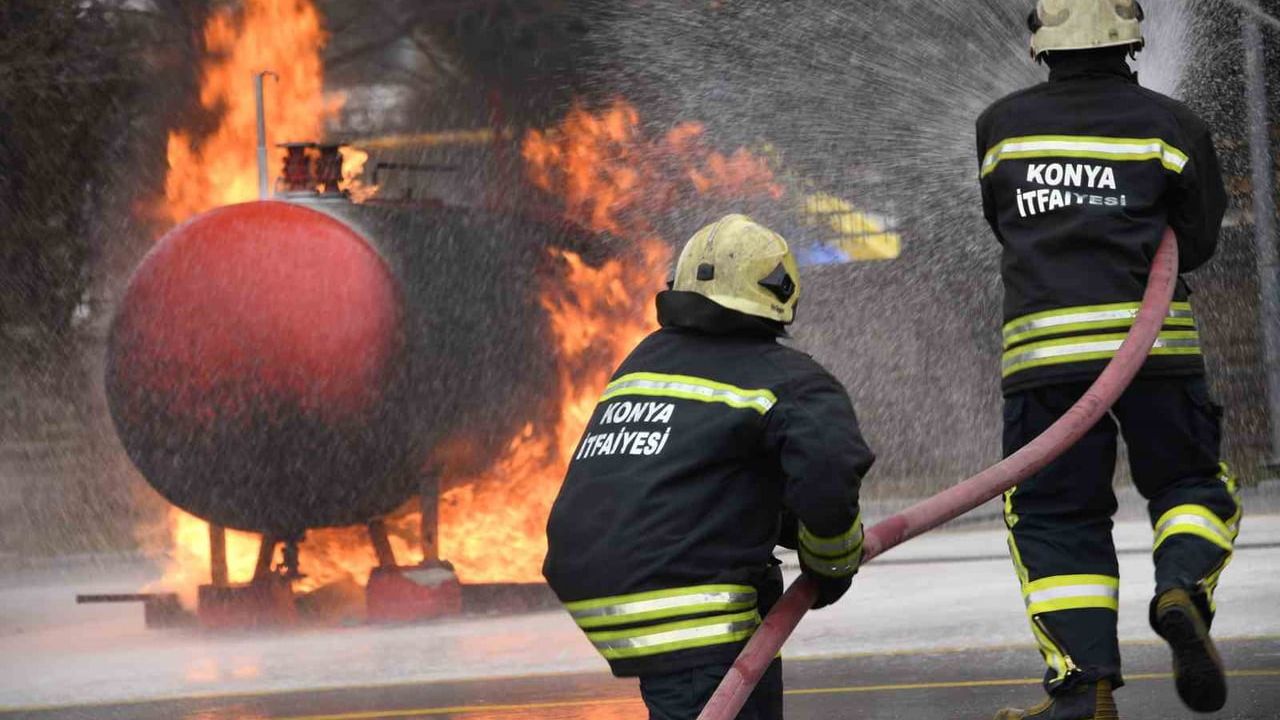 Konya İtfaiyesi 2025'te 15 bin 497 olaya müdahale etti