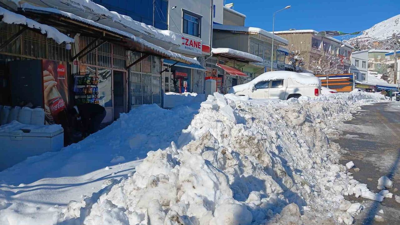 Kulp’ta yoğun karın ardından dondurucu soğuklar etkili oldu
