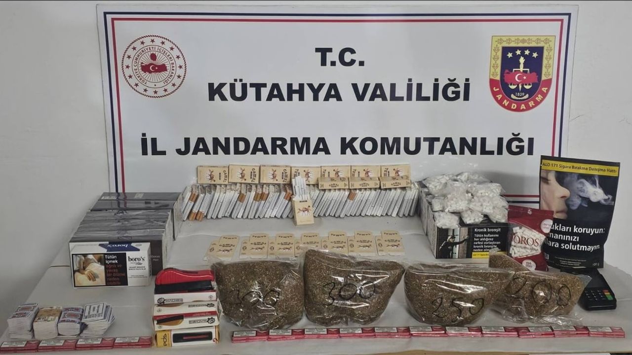 Kütahya’da jandarma tarafından Şaphane'de kaçak tütün operasyonu