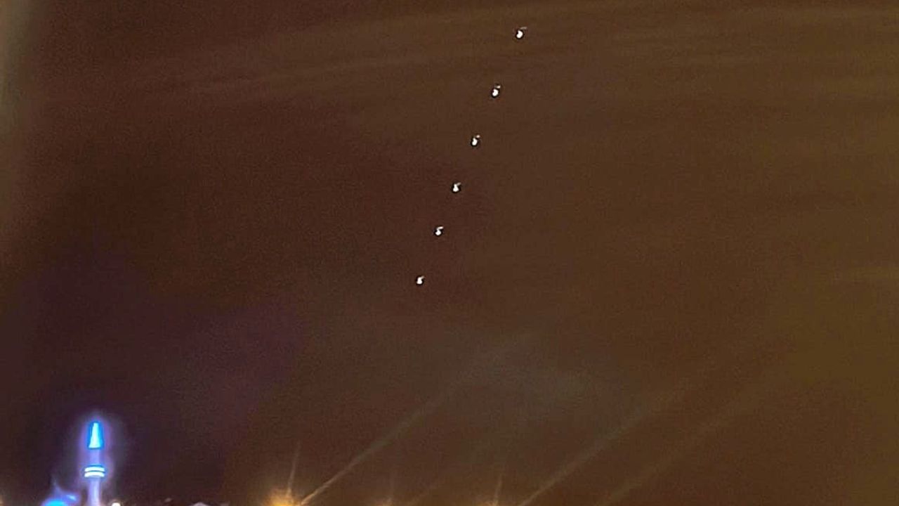 Kütahya ve Tavşanlı semalarında sıra sıra görülen ışıklar Starlink çıktı