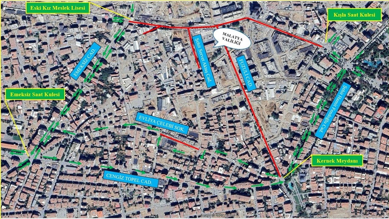 Malatya'da İnönü Caddesi'nde 3. Etap Ada Dışı Altyapı Çalışması Başlıyor