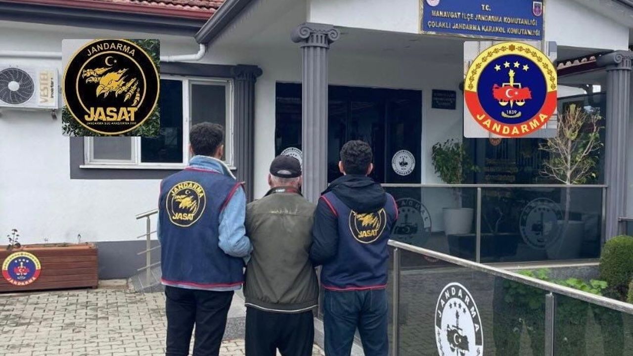 Manavgat'ta 26 yıl 3 ay hapis cezası bulunan N.A. yakalandı