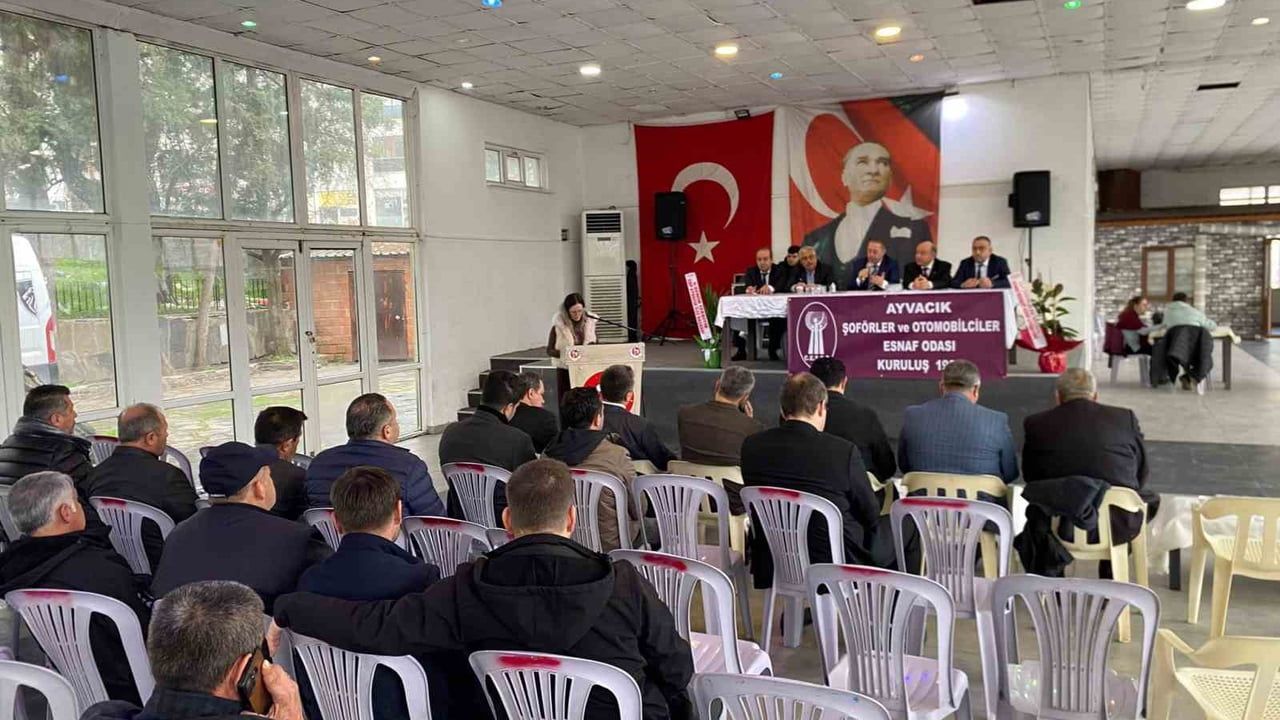 Mehmet Solak yeniden Ayvacık Şoförler ve Otomobilciler Esnaf Odası Başkanı