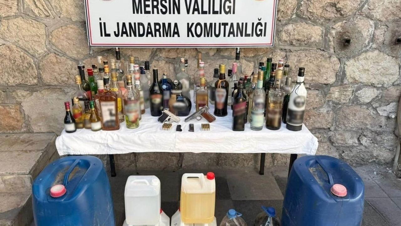 Mersin'de 400 litre sahte içki ele geçirildi, 1 şüpheli tutuklandı
