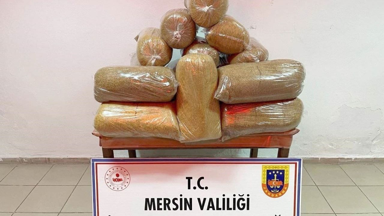 Mersin'de araçta 100 kilo kaçak kıyılmış tütün bulundu, 1 kişi gözaltına alındı