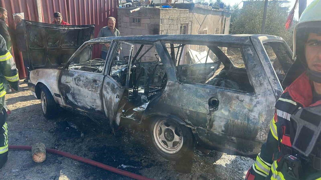 Mersin Mut'ta bakım sırasında araç alev aldı, kullanılamaz hale geldi