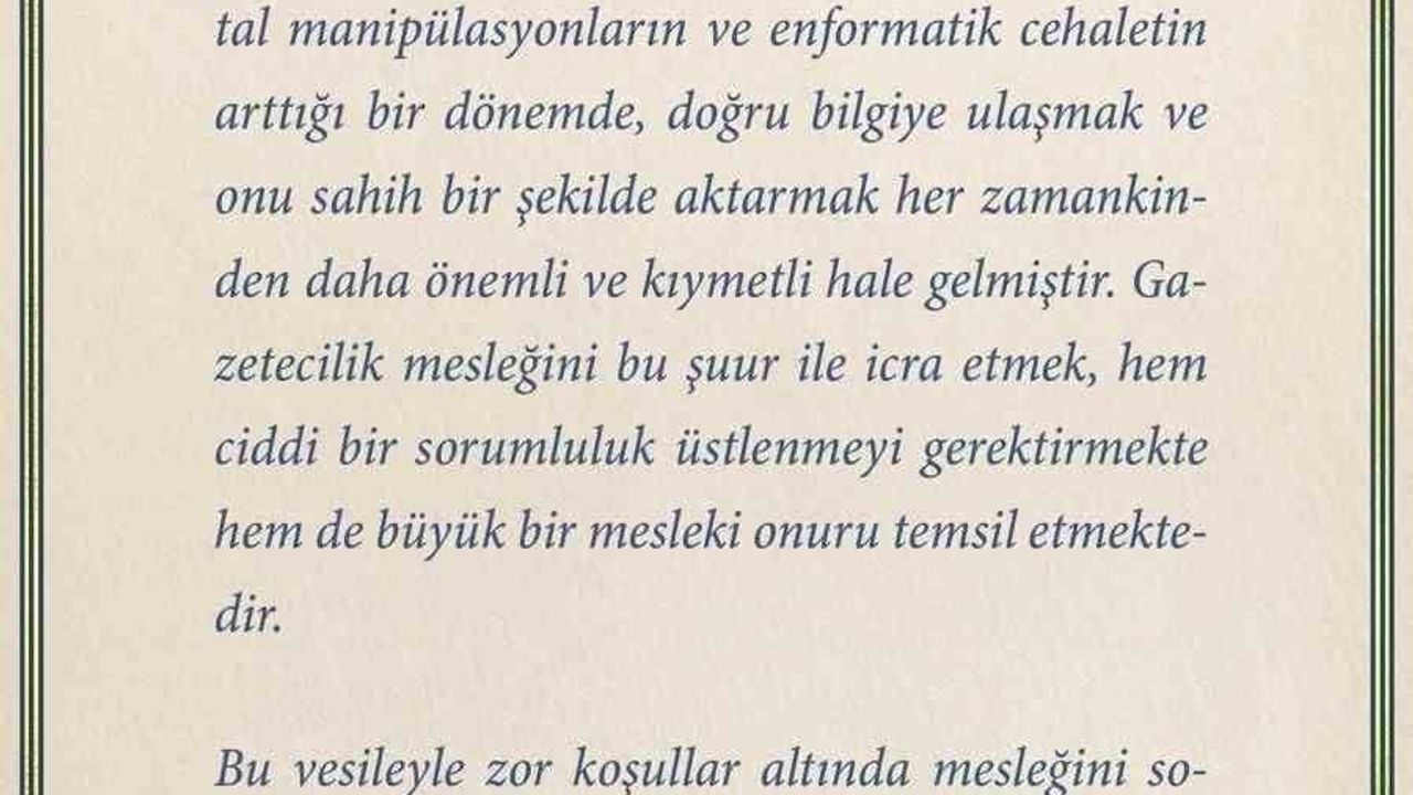 MİT Başkanı İbrahim Kalın’dan 10 Ocak Çalışan Gazeteciler Günü Mesajı