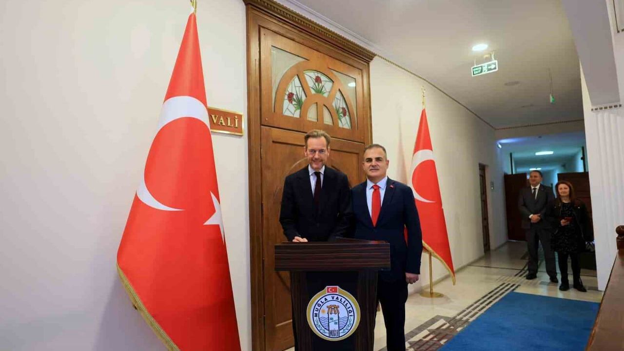 Muğla'da iş birliği görüşmesi: Vali Akbıyık, Belçika Büyükelçisi Van de Velde ile bir araya geldi