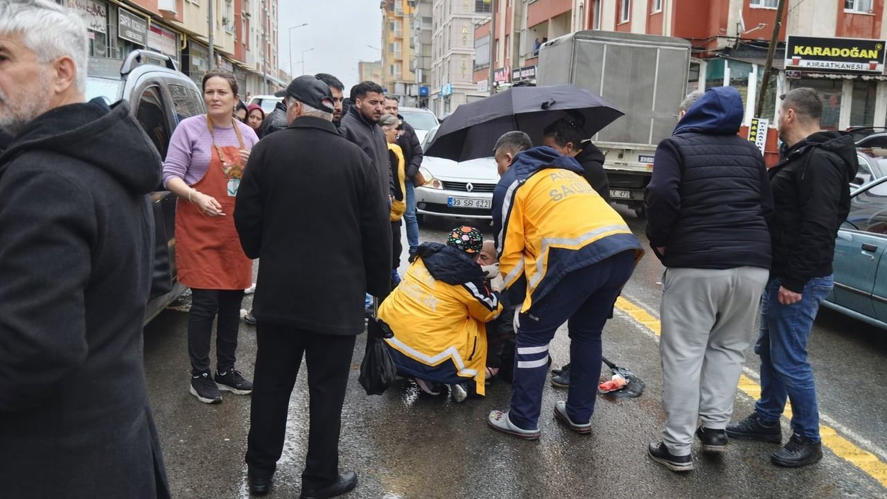 Muratlı'da motosiklet yayaya çarptı: 1 yaralı