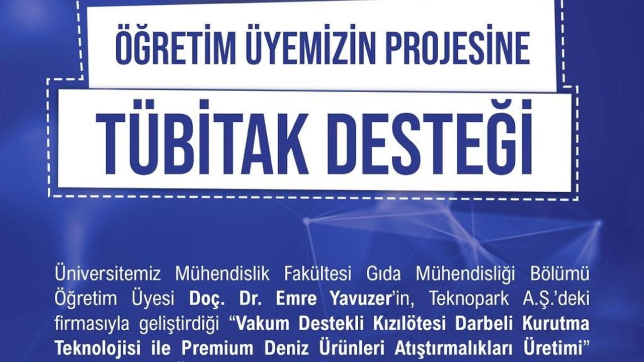 Niğde Ömer Halisdemir Üniversitesi akademisyeni TEYDEB desteğiyle deniz ürünü atıştırmalıkları geliştiriyor