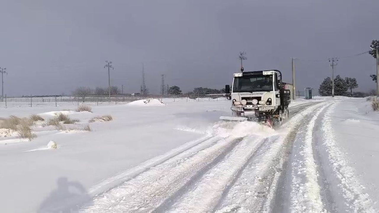 Osmangazi yükseklerinde yoğun karla mücadele