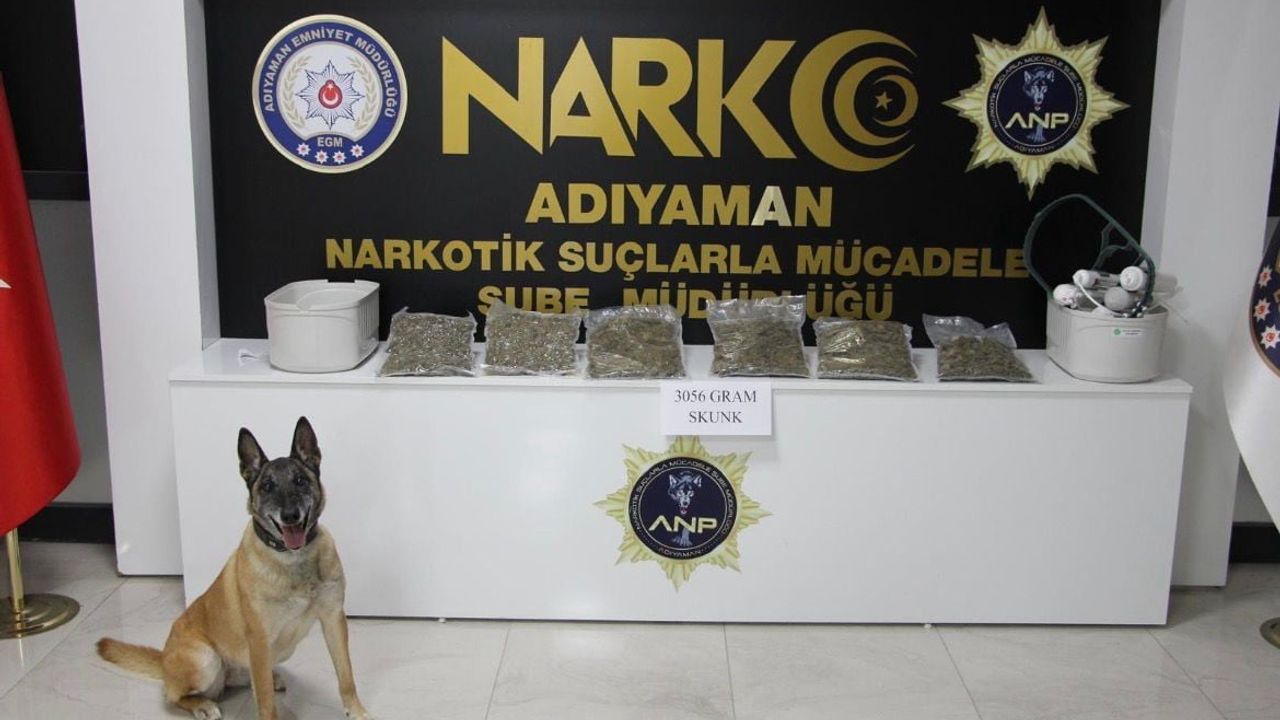 Otobüste su arıtma cihazına gizlenmiş 3 kilo skunk bulundu, 1 kişi tutuklandı
