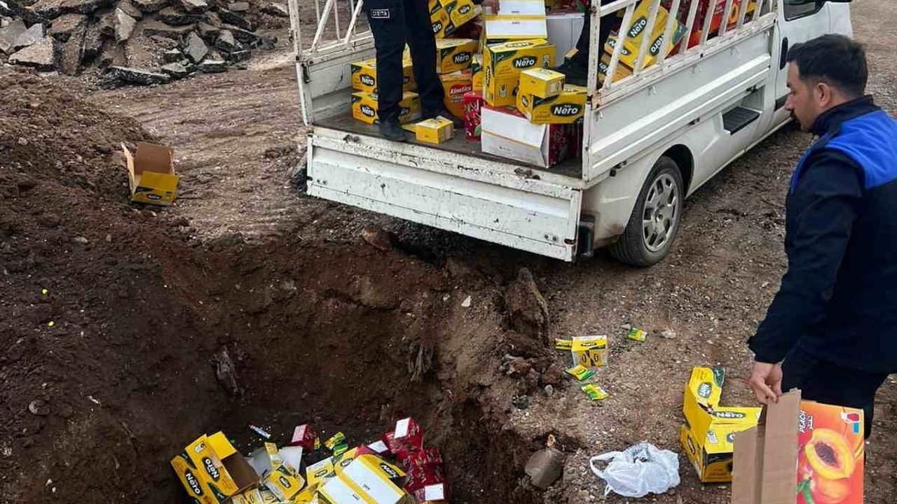 Reyhanlı’da 465 kilogram ürün toprağa gömülüp imha edildi