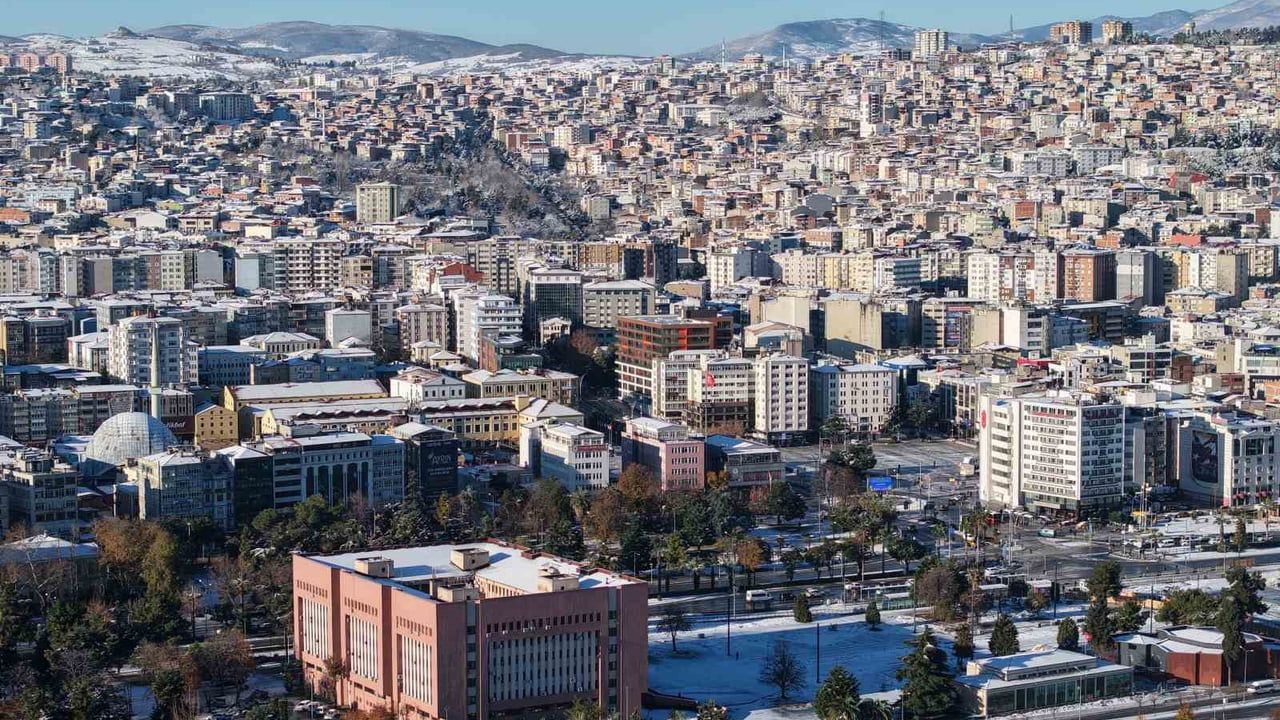 Samsun'da kar manzaraları havadan görüntülendi