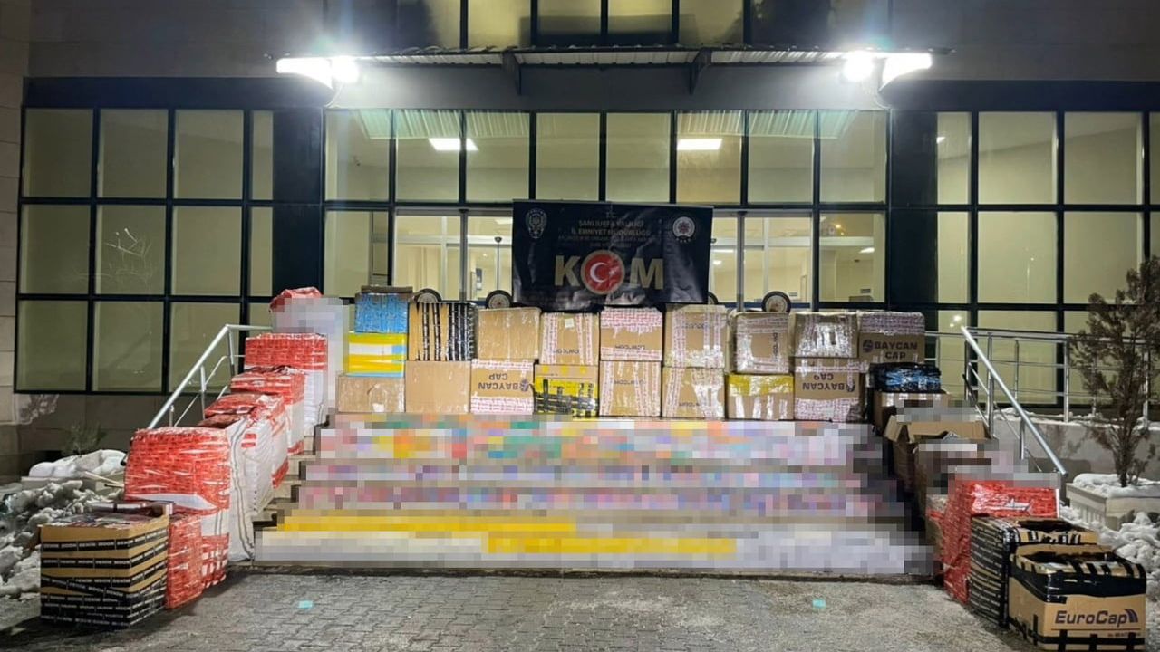 Şanlıurfa'da piyasa değeri 15 milyon TL olan kaçak sigara ele geçirildi
