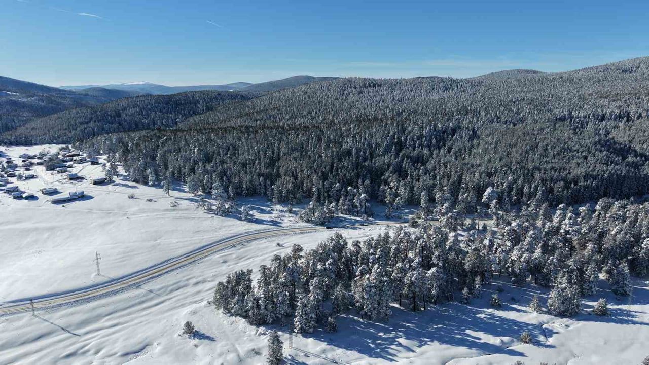 Sarıalan Yaylası'nda Kışın Beyazı: 14 Köyün Yaylası Kartpostallık Görüntüler Oluşturdu