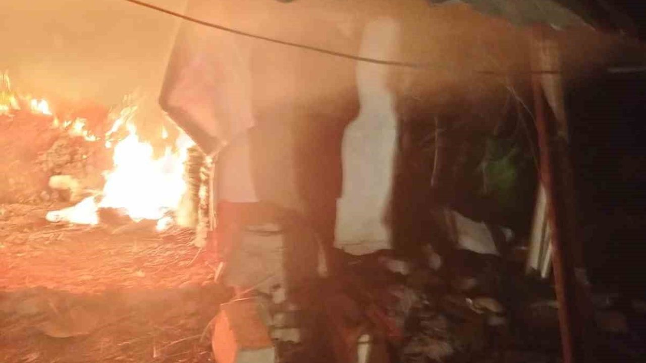 Şuhut'ta kursun odun deposunda yangın kontrol altına alındı